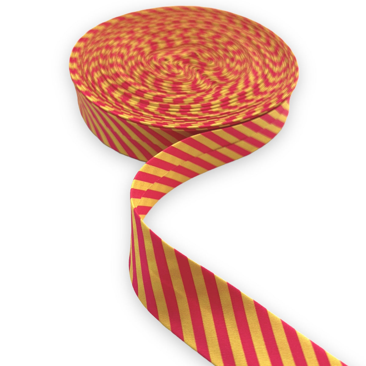 Cotton Bias Binding Red / Gold Stripe 1 inch / 25mm