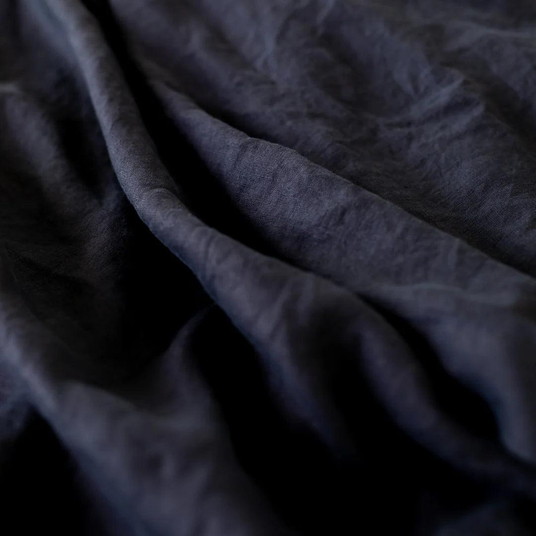 Euro Linen -100% Yarn Dyed Linen - New Midnight – gjsdiscountfabrics.com.au